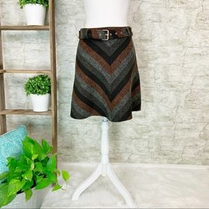 Pixley | Tweed Wool Helena Flare Skirt Size S